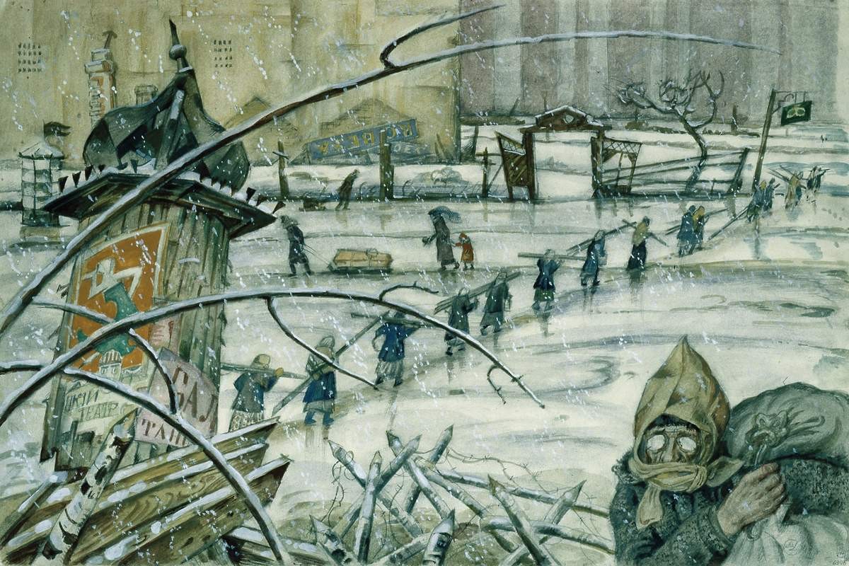 Из жизни Петрограда в 1920 году, Mstislav Valerianovitch Dobuzinski, 1920