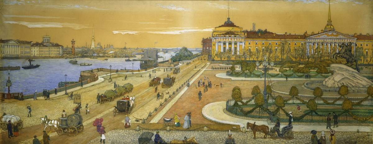Петербург, Mstislav Valerianovitch Dobuzinski, 1912