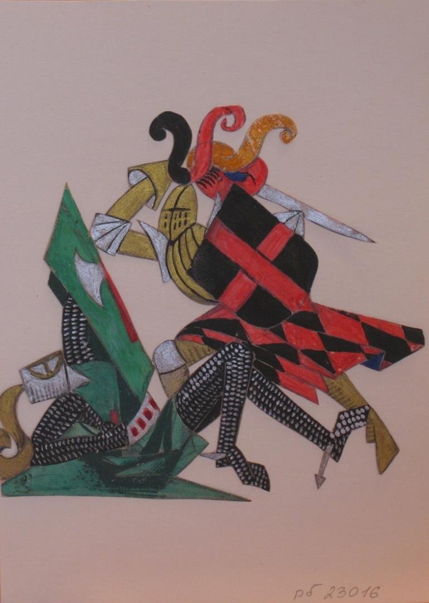 Поединок двух рыцарей, Vera Mukhina, c. 1916–1917