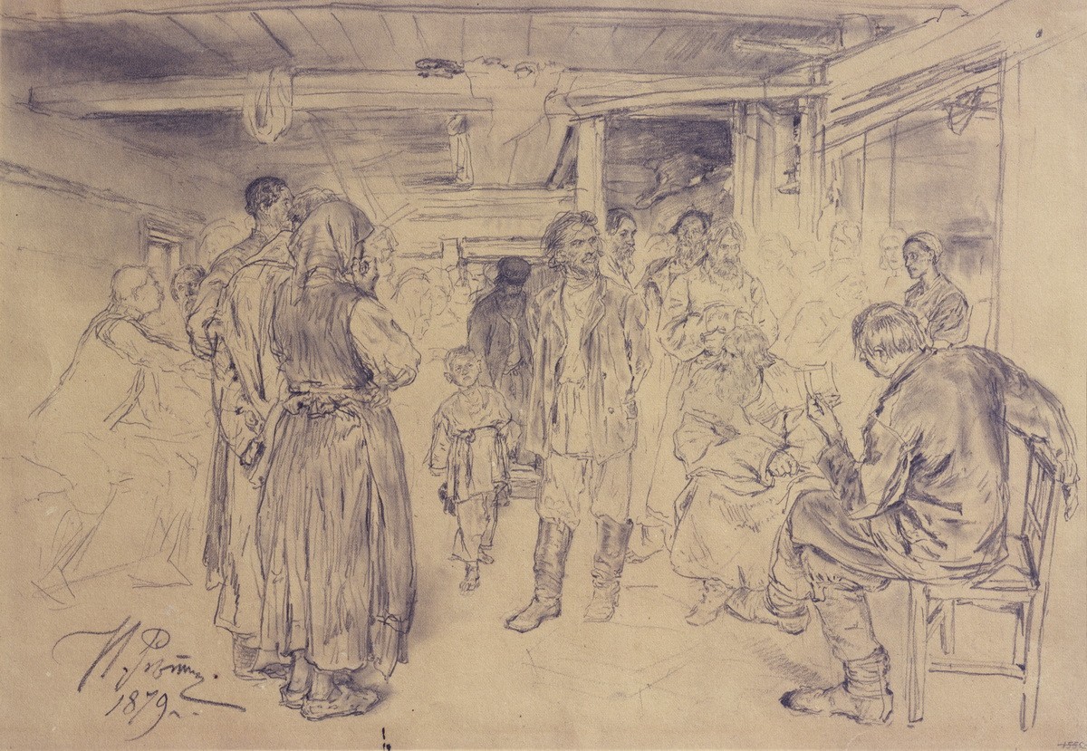 Арест пропагандиста, Ilya Repin, 1879