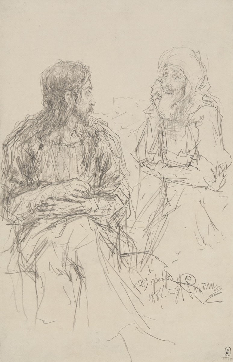 Христос и Никодим, Ilya Repin, 1887