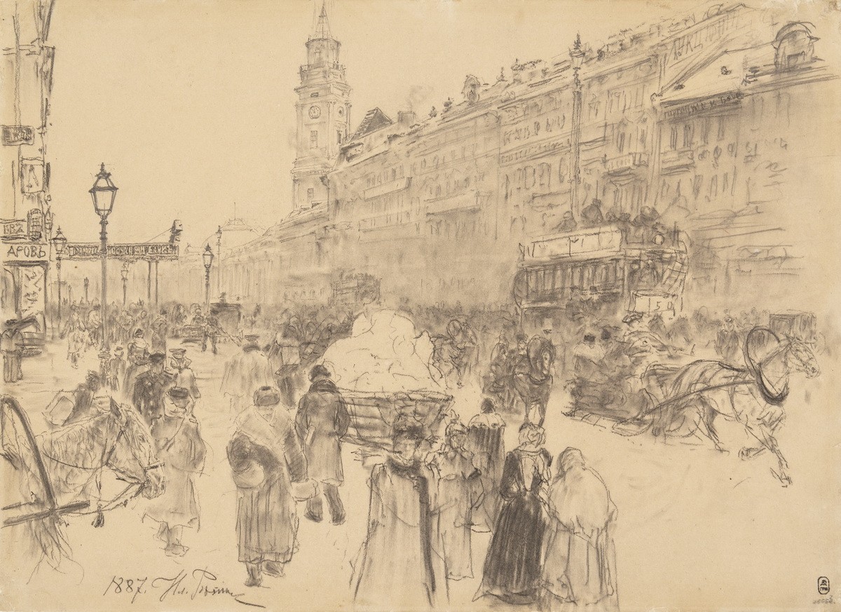 Невский проспект, Ilya Repin, 1887