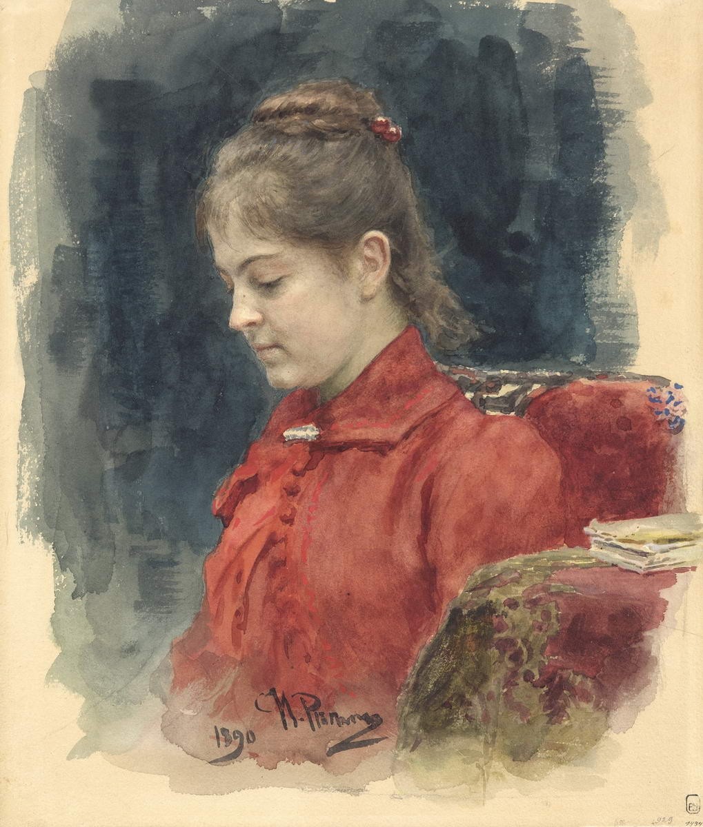 Портрет Е. В. Лавровой, Ilya Repin, 1890