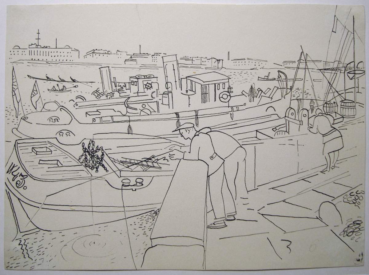 На набережной, Boris Nicolaevich Ermolaev, 1930s