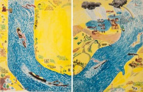 Река. Иллюстрация к книге К. Высоковского «На Кубани»
