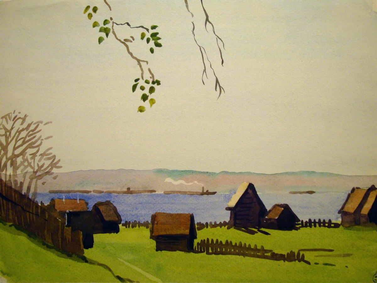 Волхов. День, Nikolay Lapshin, 1940 (?)