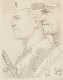 Рисунок к литографии «Командир и комиссар»