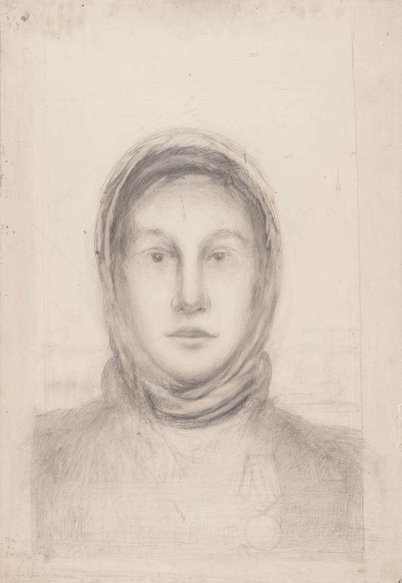 Женская голова, Nikolai Suetin, 1942