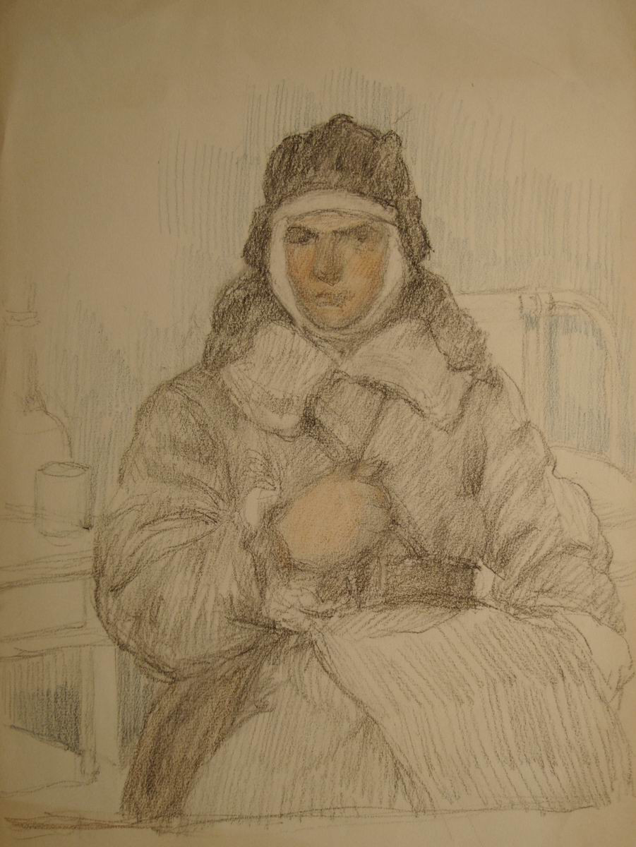 Лист N 20. В госпитале, Ilya Mashkov, 1942
