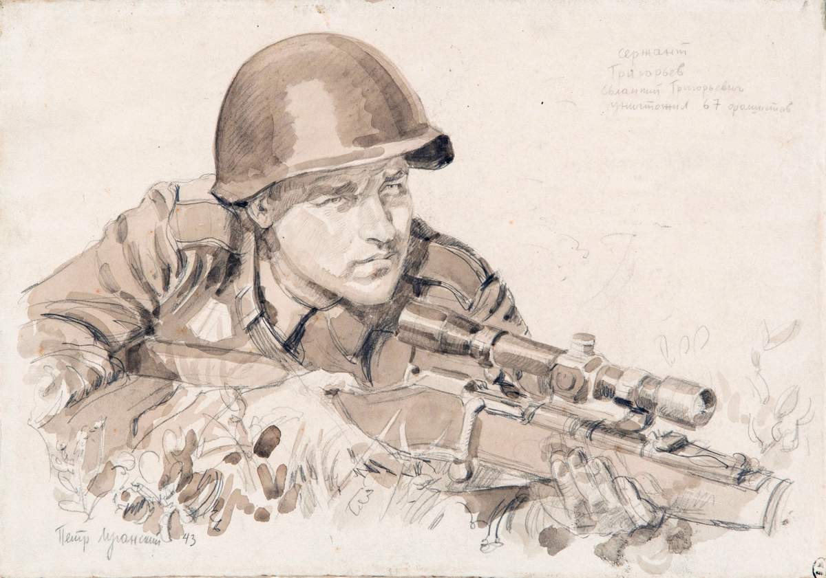 Снайпер Григорьев, Petr Ivanovich Luganskiy, 1943