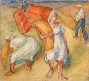 Эскиз к дипломной работе «Жнивье»