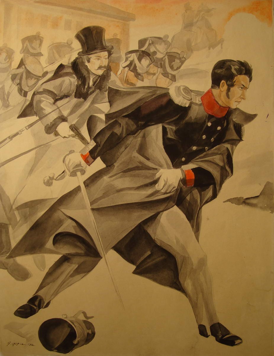 Рылеев на Сенатской площади, Rudolf Frentz, 1926