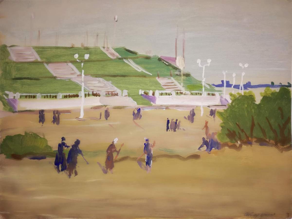 На стадионе им. С. М. Кирова, Aleksandr Vedernikov, 1951