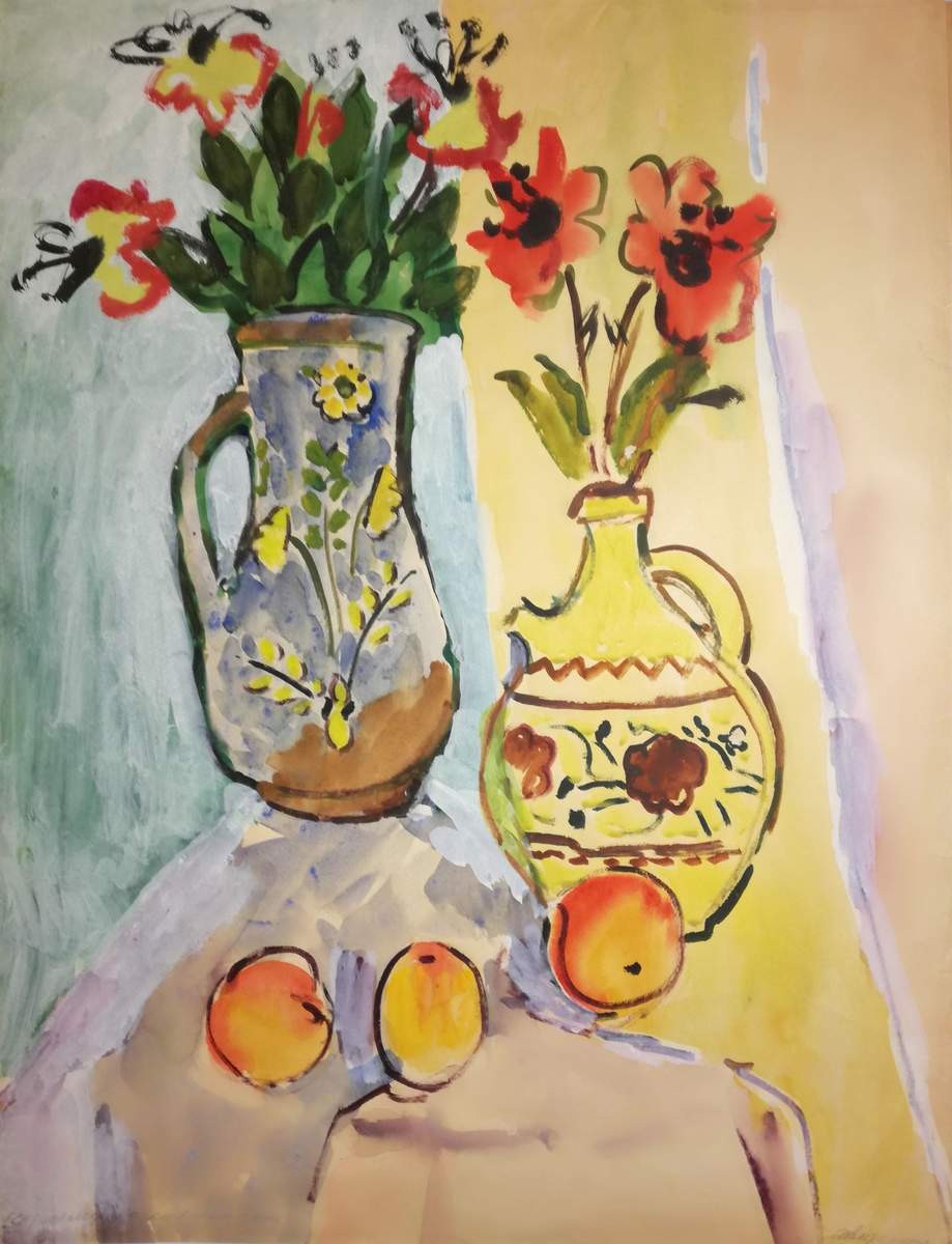 Натюрморт с кувшинами, Aleksandr Vedernikov, 1951