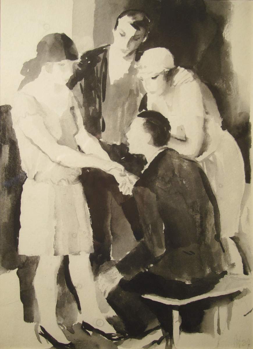 Гадают, Vladimir Lebedev, 1927