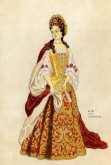 Costume design for a performance based on Augustin-Eugène Scribe’s play Le Verre d’eau