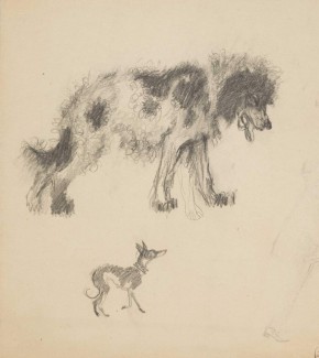 Набросок иллюстрации к стихотворению С. Маршака «Багаж»
