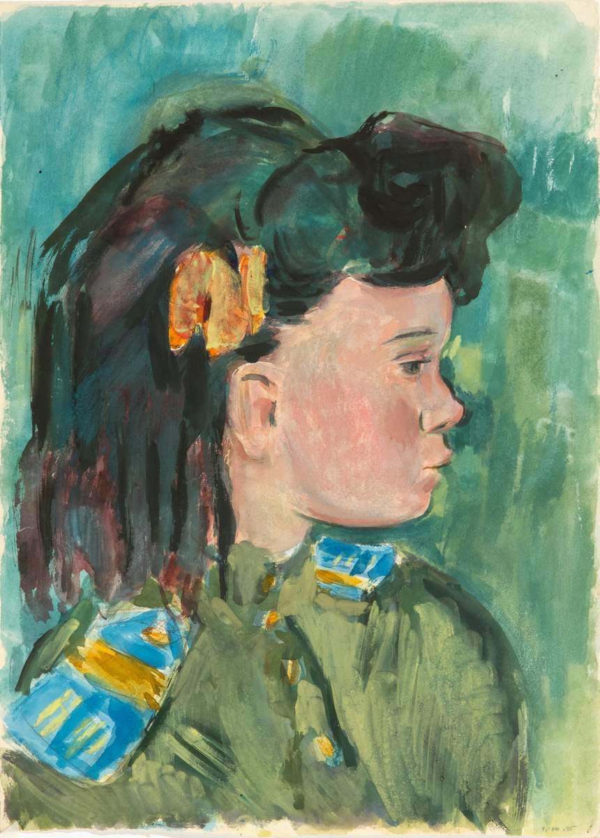 Девушка, Eduard Mikhaylovich Krimmer, 1945