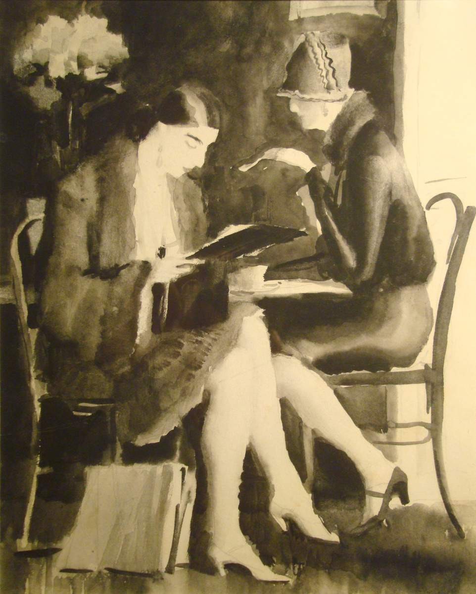 В кафе, Vladimir Lebedev, 1927