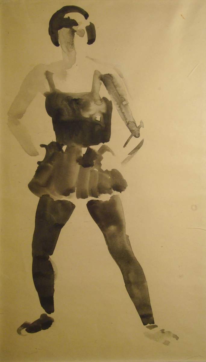 Натурщица (Акробатка), Vladimir Lebedev, mid-1920s