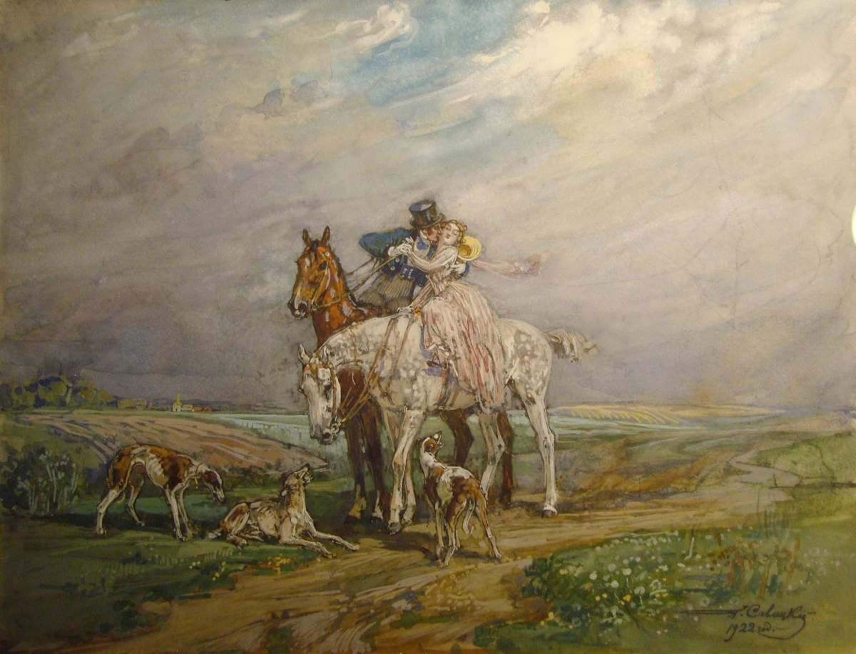 Иллюстрации к повести И. С. Тургенева «Месяц в деревне», Georgiy Konstantinovich Savitskiy, 1922