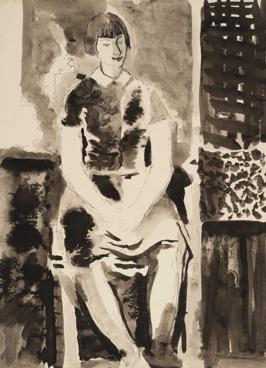 Лида, сидящая на стуле, David Efimovich Zagoskin, 1930s