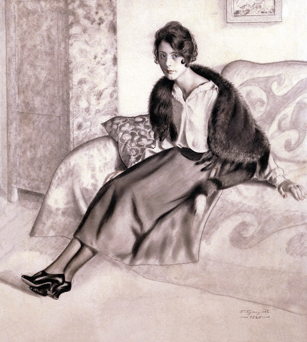 Портрет О. П. Мясоедовой, Boris Kustodiev, 1920