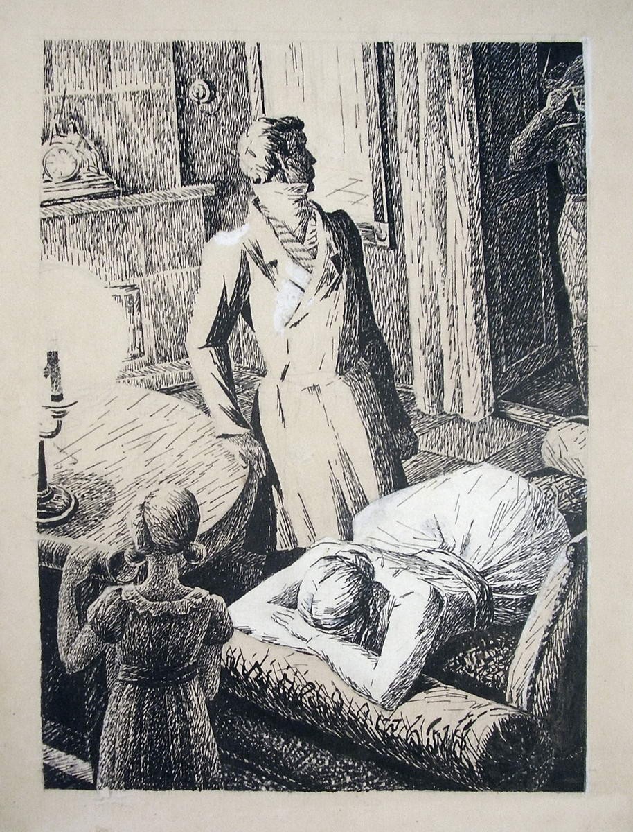Иллюстрация к книге Л. Тыняновой «Рылеев», Сафонова Елена Васильевна, 1926