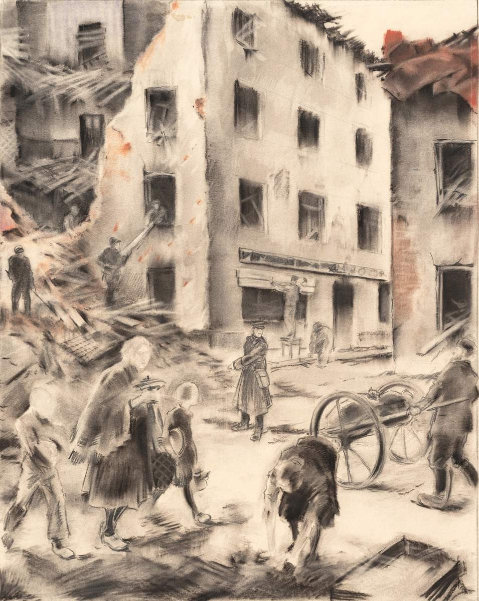 После бомбежки, Eugene Belukha, 1942