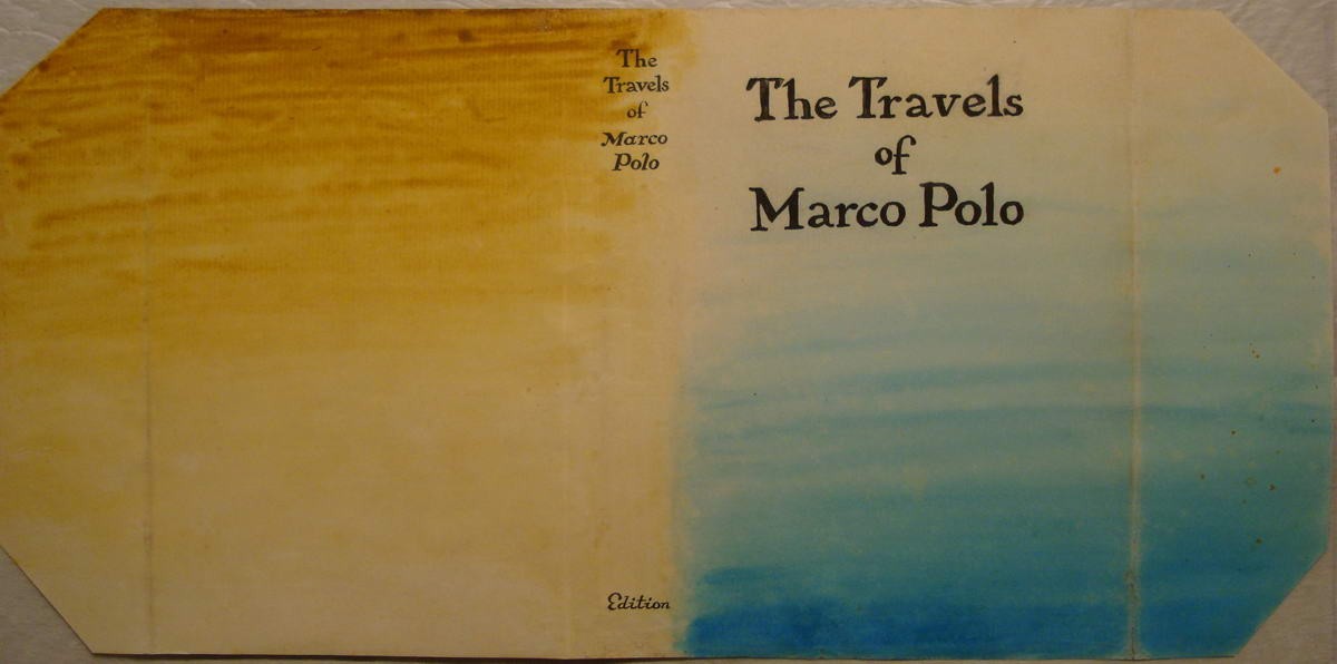 Эскиз суперобложки книги «Путешествия Марко Поло», Nikolay Lapshin, 1933