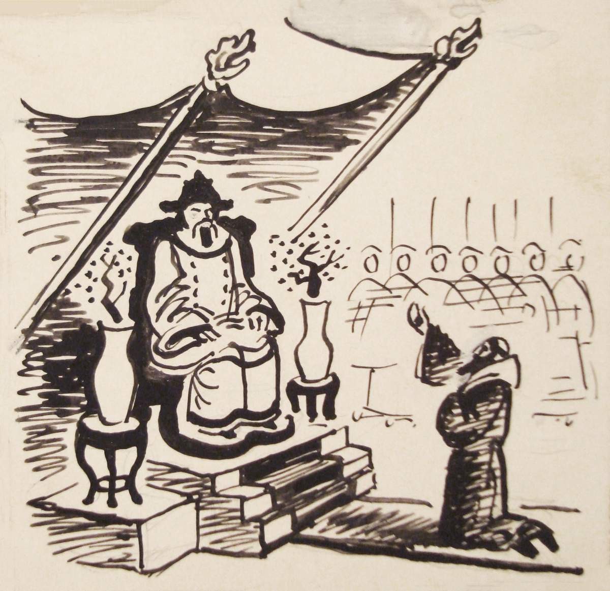 Иллюстрация к книге Е. Данько «Китайский секрет», Nikolay Lapshin, 1939 (?)
