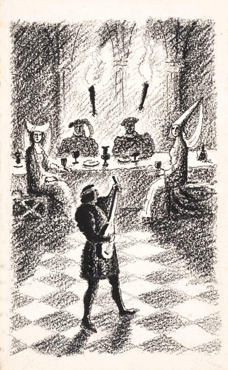 Иллюстрация к пьесам в стихах А. С. Пушкина «Маленькие трагедии», Nikolay Lapshin, 1936–1937