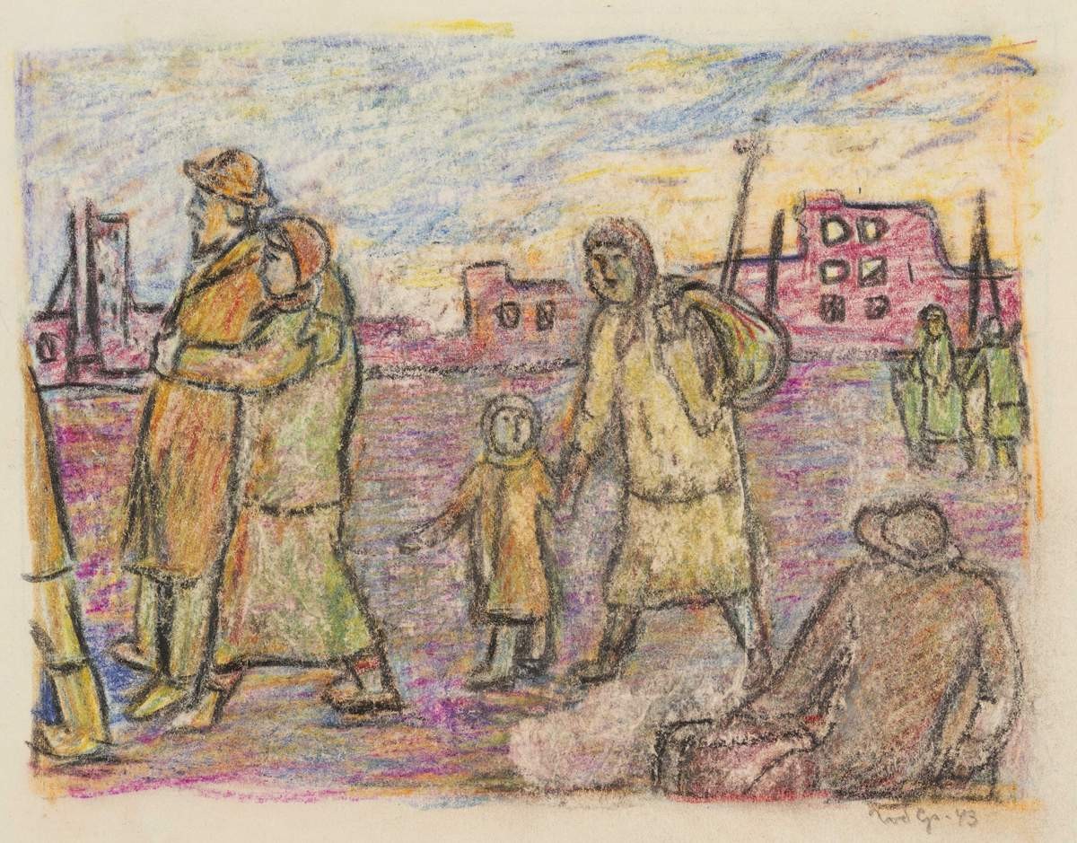 Горести войны, David Noyevich Goberman, 1943