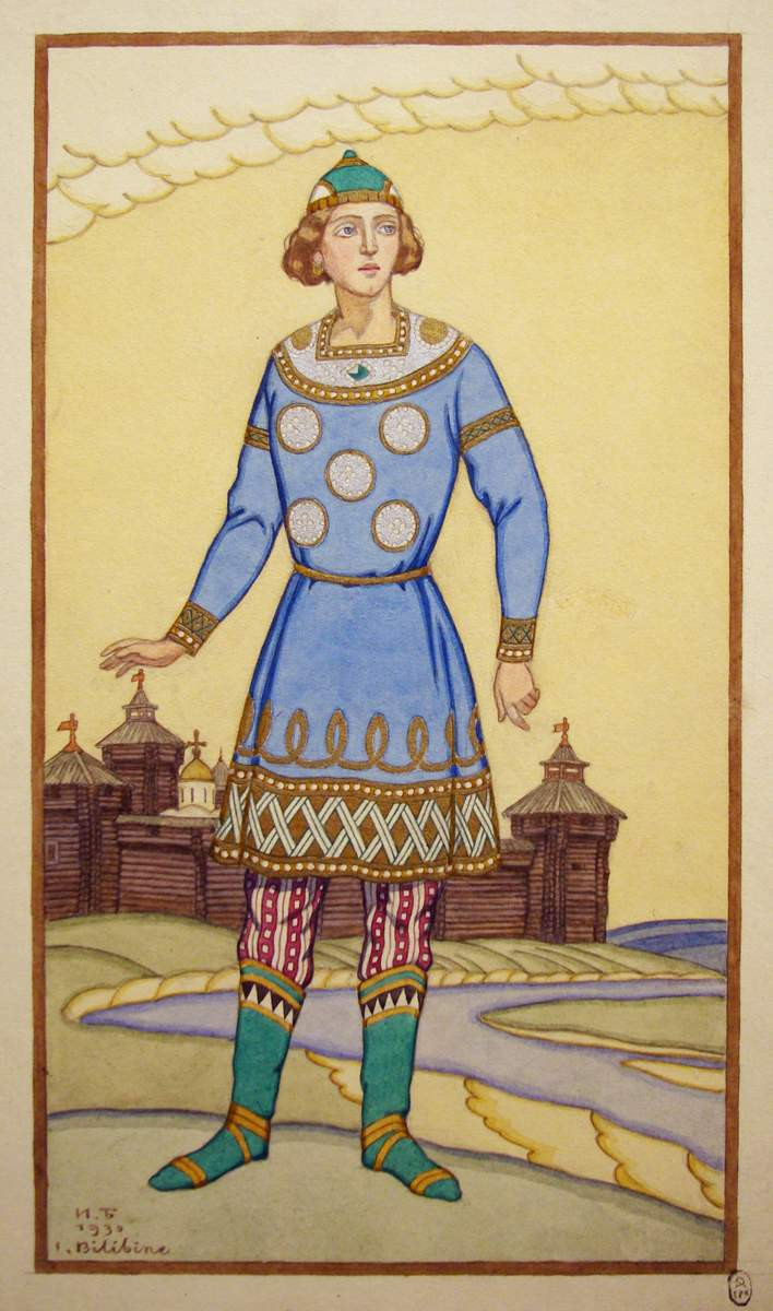 Отрок. Эскиз костюма к опере А. П. Бородина «Kнязь Игорь», Ivan Bilibin, 1930