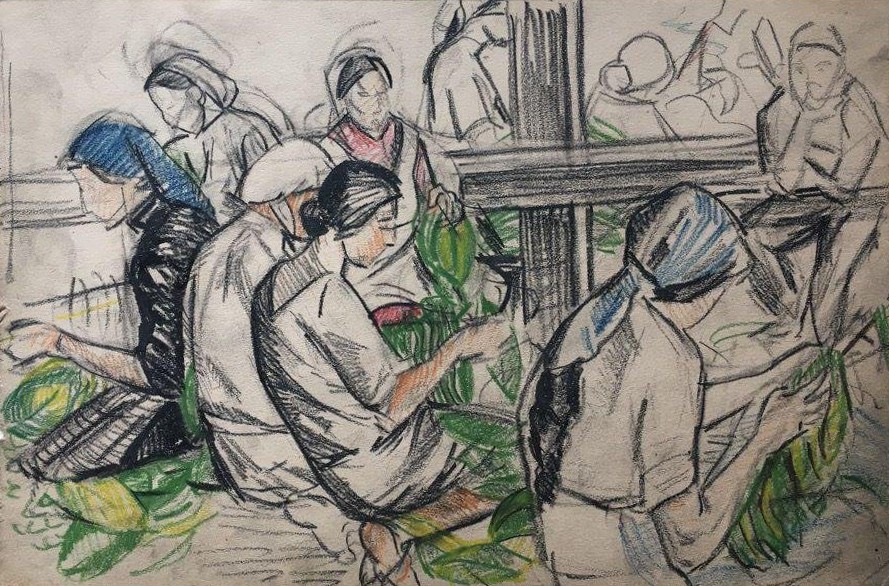 Из серии «Низовка табака в крымском табаководческом совхозе», Marija Vladimirovna Lomakina, 1933