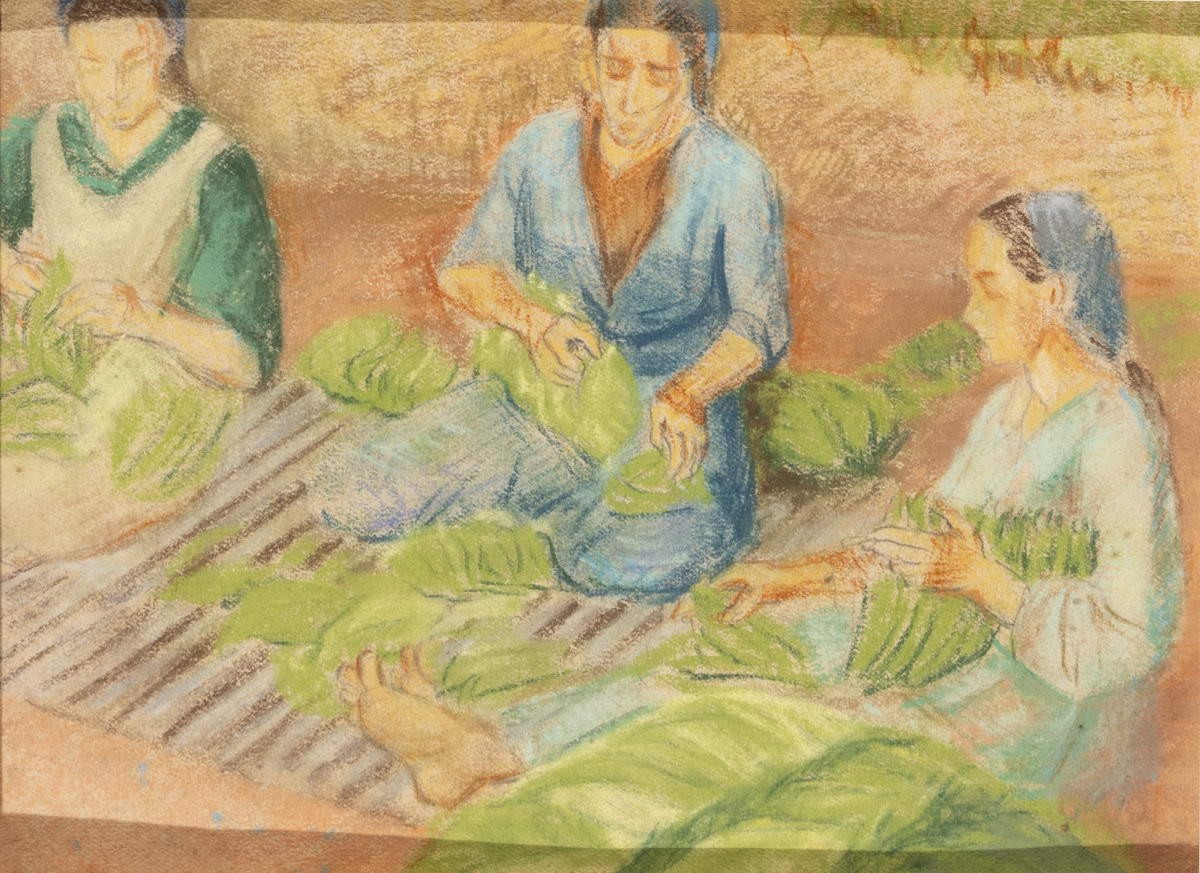Бригада низовщиц табака, Marija Vladimirovna Lomakina, 1933