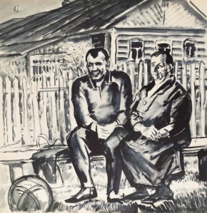 Юрий Гагарин с матерью