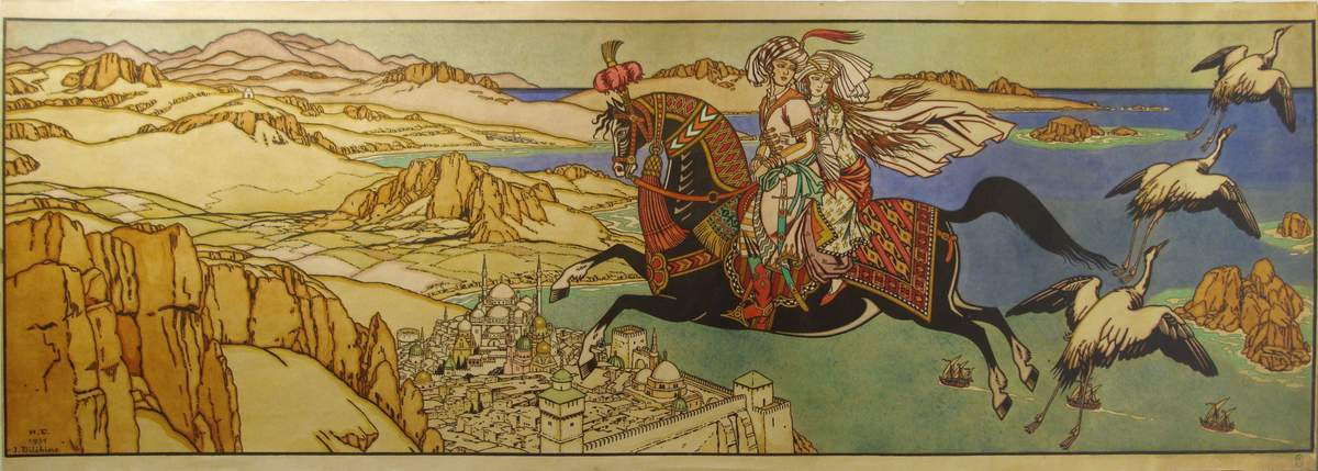 Композиция на тему сказок «Тысяча и одна ночь», Ivan Bilibin, 1931