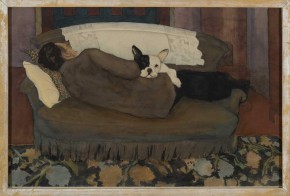 «Венера с собачкой». С. В. Лебедев на кушетке