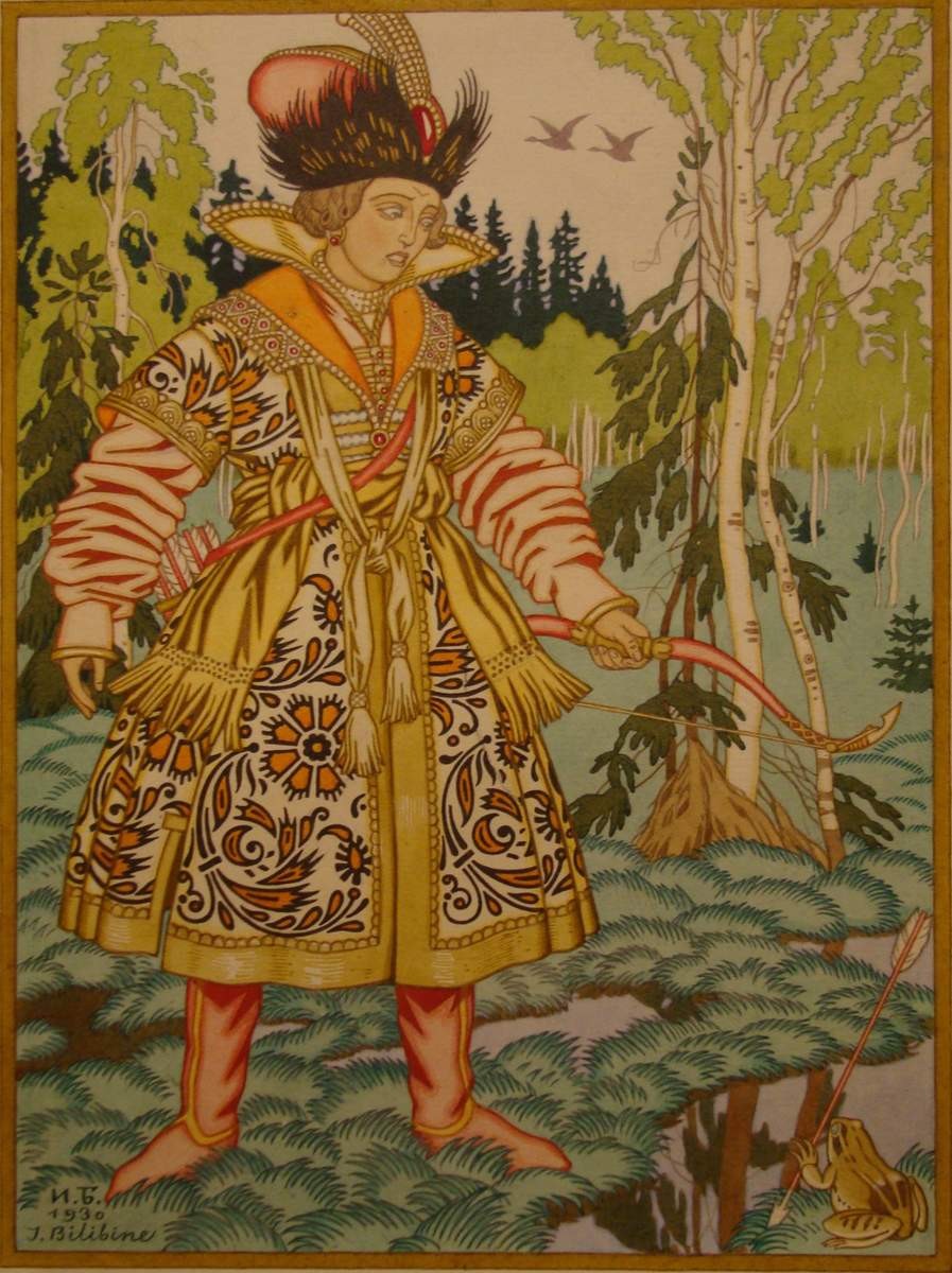 Иллюстрация к русской народной сказке "Царевна-лягушка", Ivan Bilibin, 1930