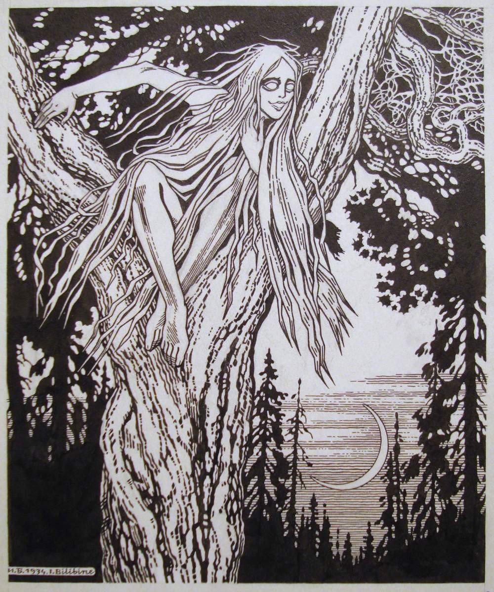Русалка, Ivan Bilibin, 1934