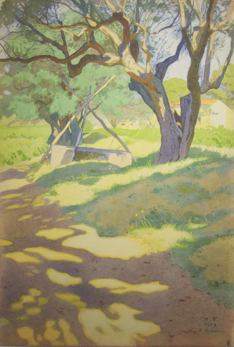 Оливковые деревья, Ivan Bilibin, 1929