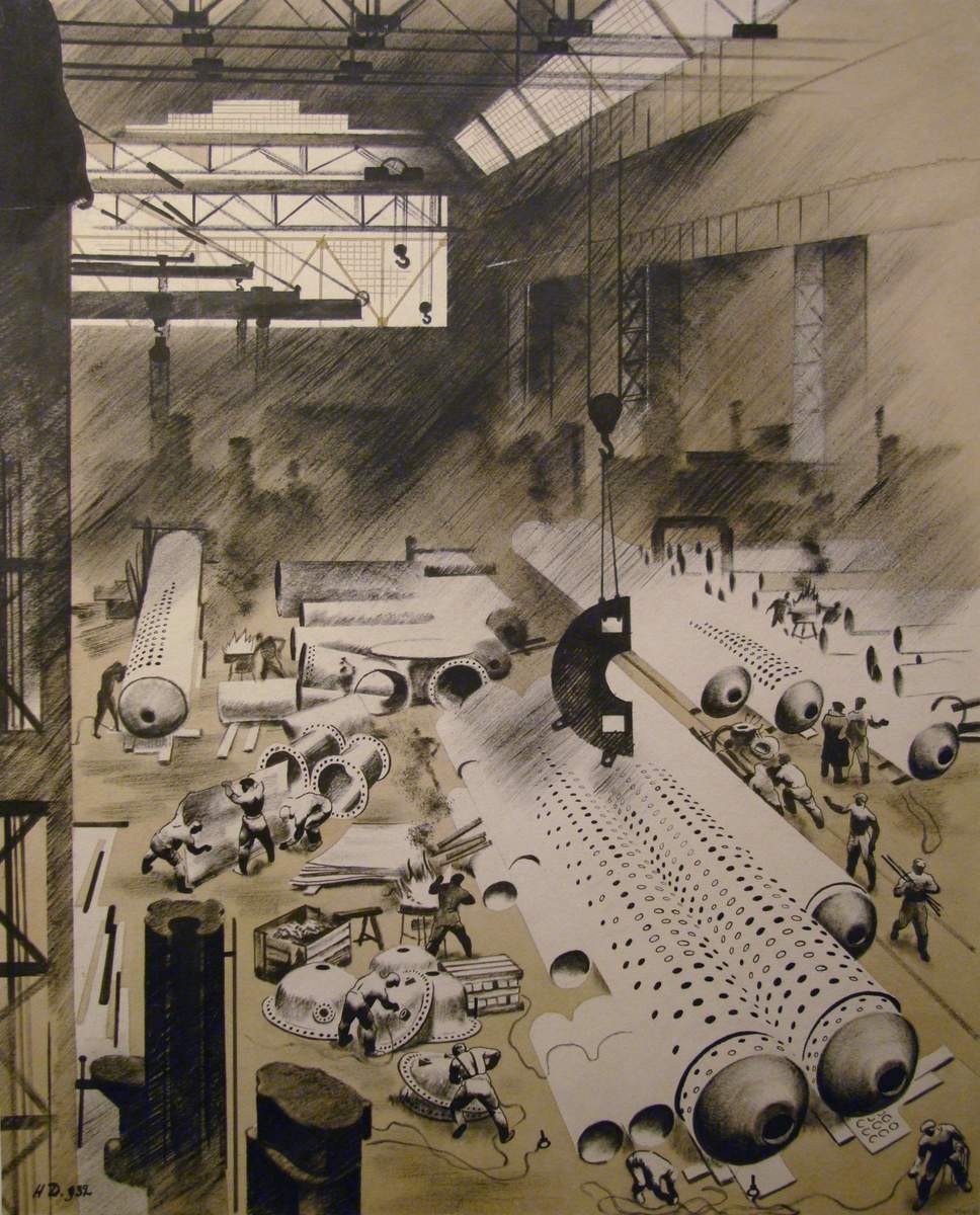 Монтаж парового котла на заводе им. И. В. Сталина, Nikolay Ivanovič Dormidontov, 1932