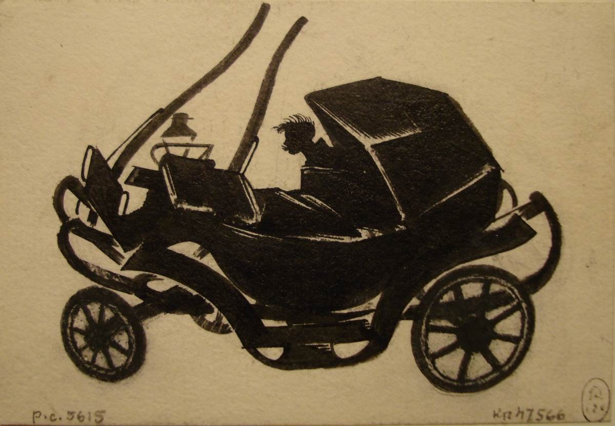Иллюстрация к повести Н.В. Гоголя «Коляска», Vladimir Lebedev, 1919