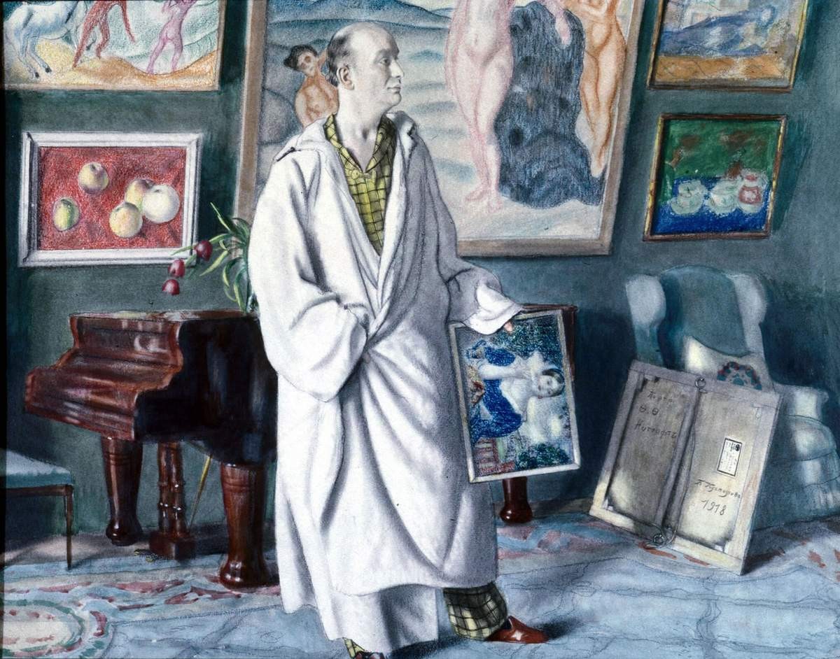 Портрет Ф. Ф. Нотгафта, Кустодиев Борис Михайлович, 1918
