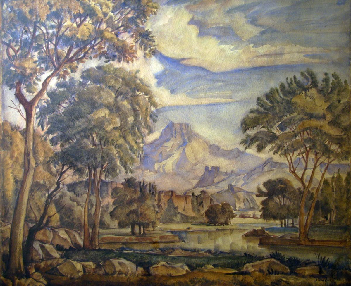 Крымский пейзаж, Konstantin Bogaevsky, 1926