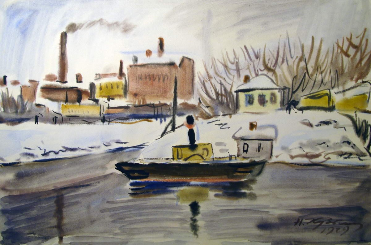 Москворецкий затон, Nikolay Kuzmin, 1929