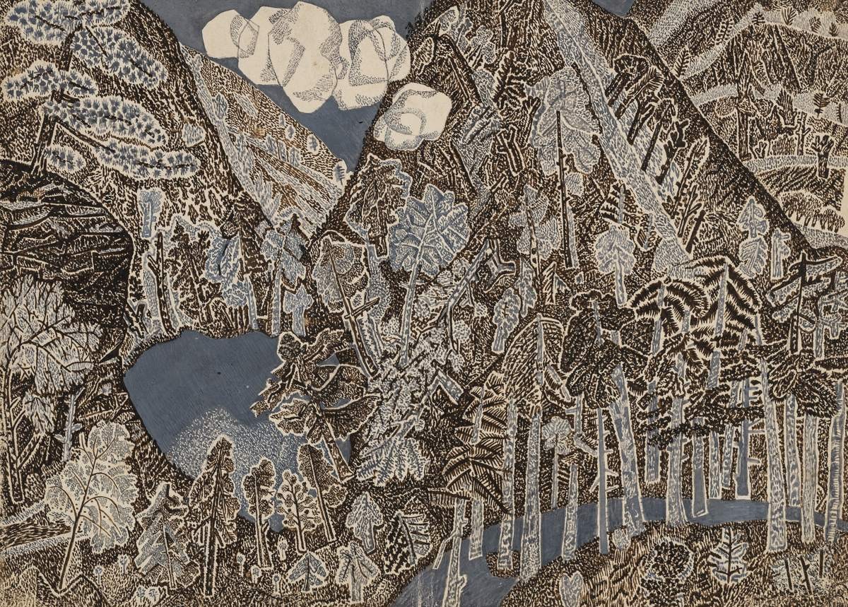 Форзац к вогульской поэме «Янгал-Маа», Alisa Poret, 1933