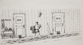 В коридоре гостиницы