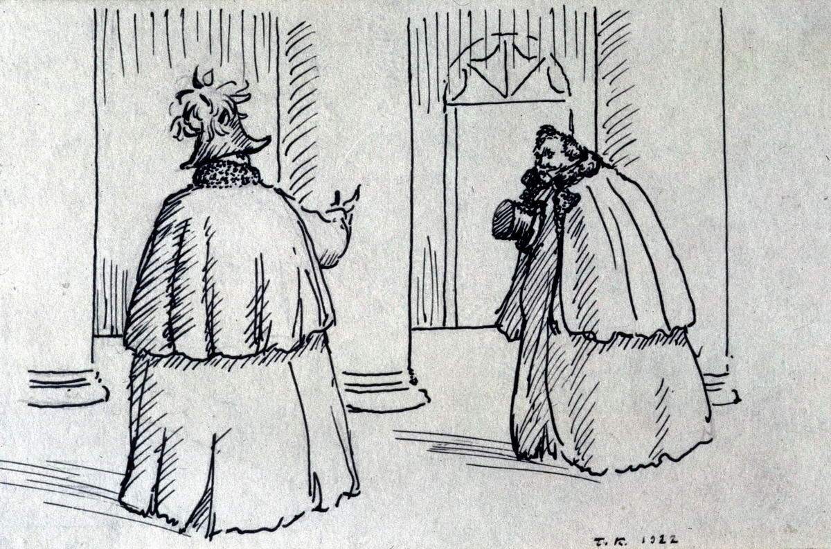 Барин Лапутин и граф Закревский, Boris Kustodiev, 1922